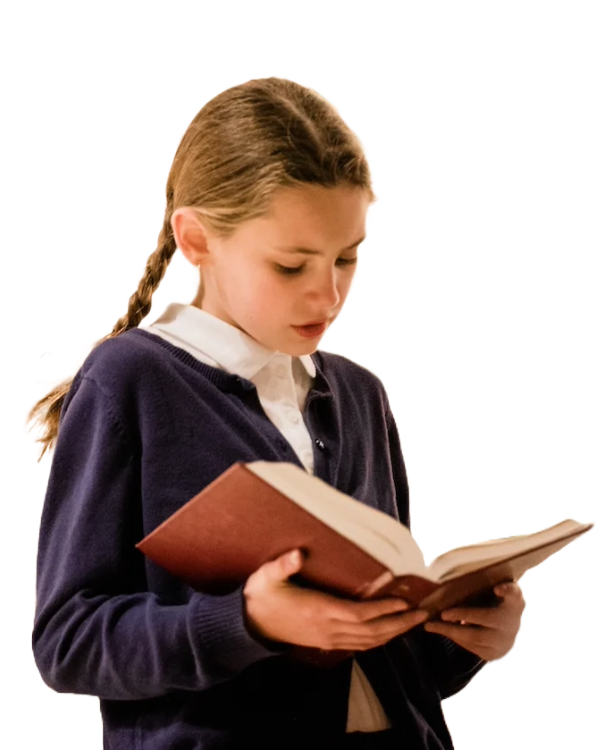 student reading bible